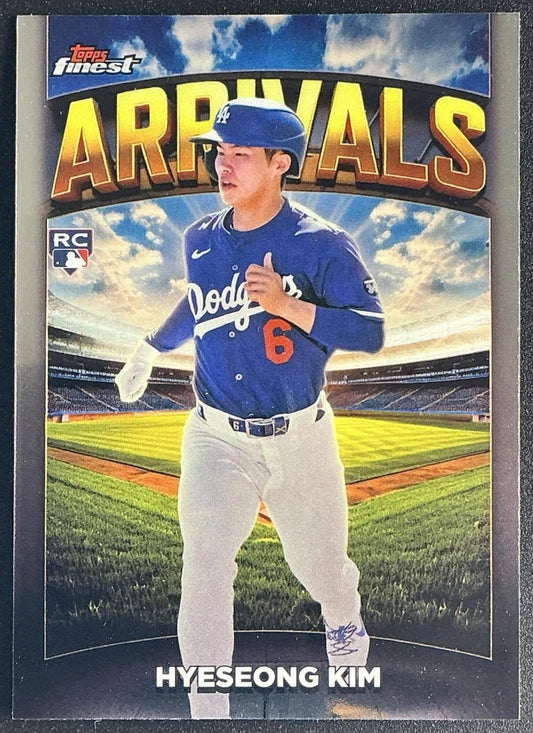 HYESEONG KIM 2025 TOPPS FINEST #A-3 ARRIVALS RC DODGERS
