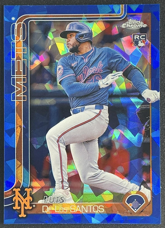 LUIS DE LOS SANTOS 2025 TOPPS CHROME SAPPHIRE #74 RC METS