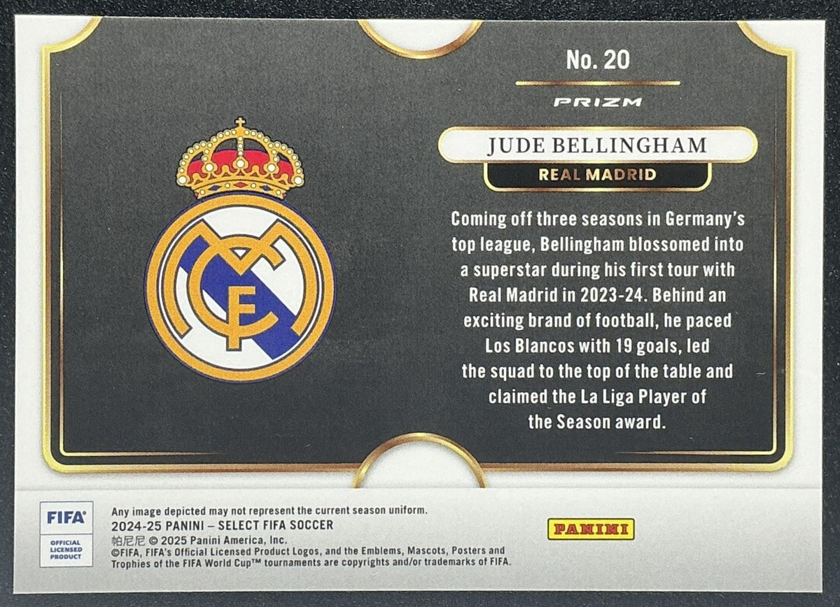 JUDE BELLINGHAM 2024-25 SELECT FIFA #20 SNAPSHOTS SILVER REAL MADRID