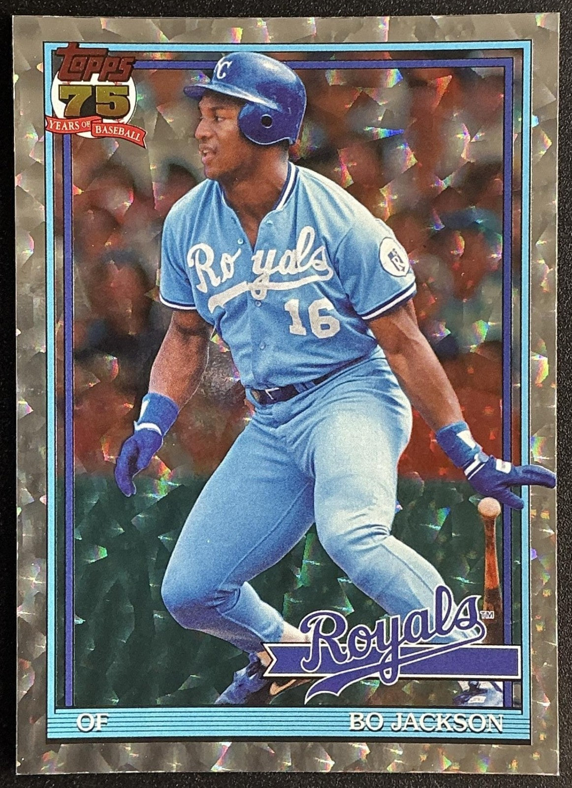 BO JACKSON 2026 TOPPS SERIES 1 #T91-29 1991 CRACKLE FOIL ROYALS