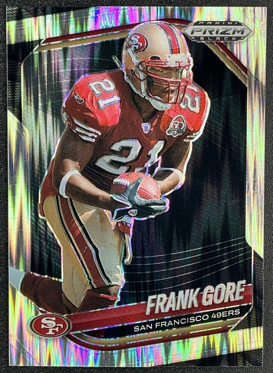 FRANK GORE 2025 PANINI PRIZM BLACK #134 SKEWED 99/249 49ERS