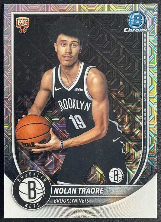 NOLAN TRAORE 2025-26 BOWMAN #BCV-19 CHROME MOJO REFRACTOR RC NETS