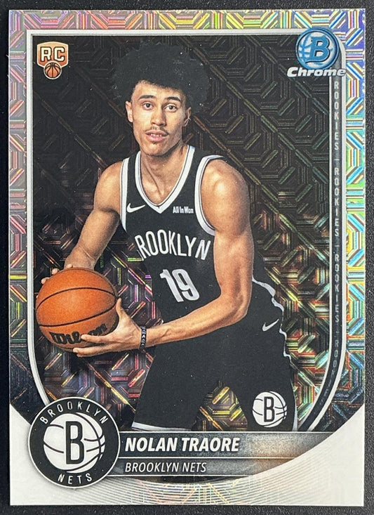 NOLAN TRAORE 2025-26 BOWMAN #BCV-19 CHROME MOJO REFRACTOR RC NETS