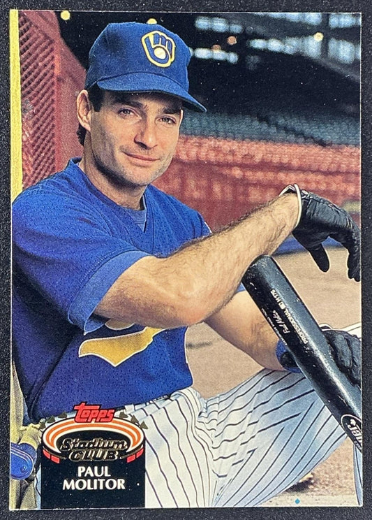 PAUL MOLITOR 1992 TOPPS STADIUM CLUB #230 BREWERS