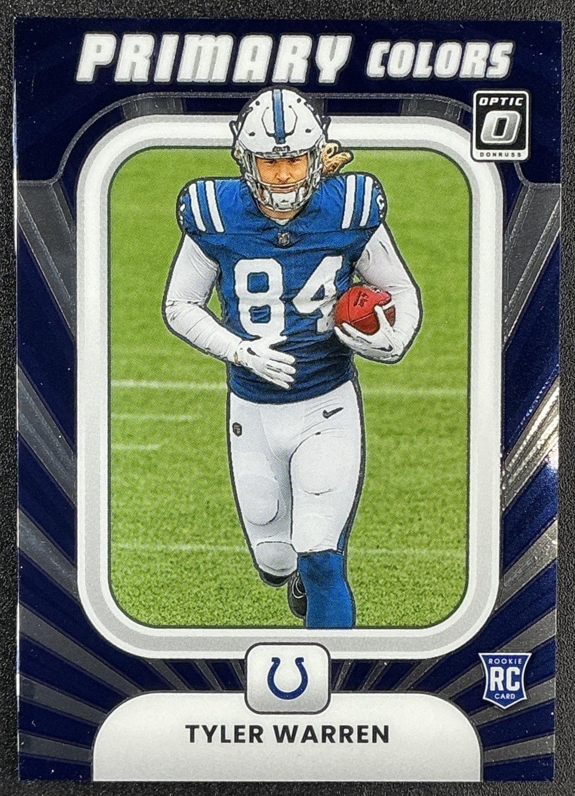 TYLER WARREN 2025 PANINI DONRUSS OPTIC #16 ROOKIE PRIMARY COLORS RC COLTS