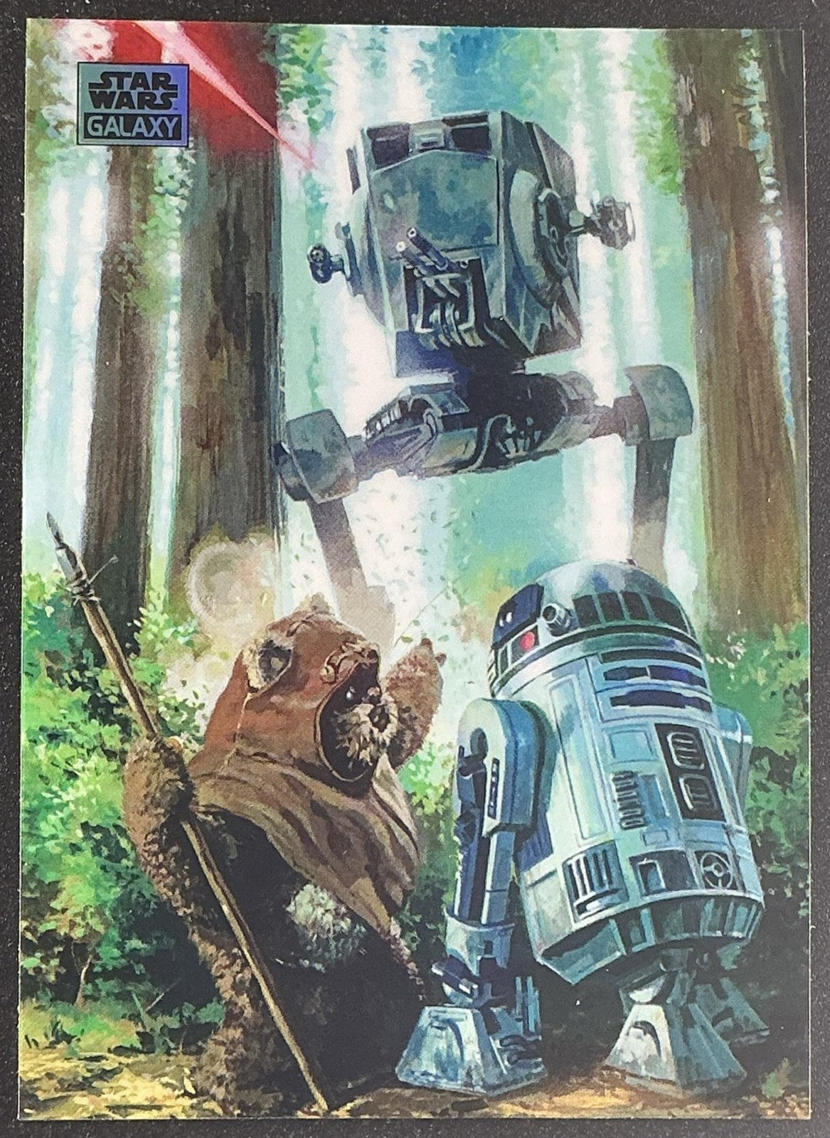 WICKET AND R2-D2 2025 TOPPS CHROME STAR WARS GALAXY #49 REFRACTOR