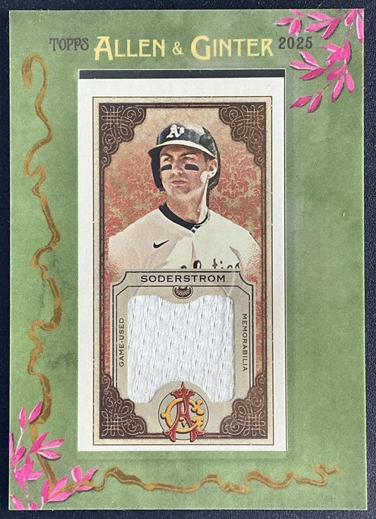TYLER SODERSTROM 2025 TOPPS ALLEN & GINTER #MFR-TSO MINI FRAMED RELICS ATHLETICS