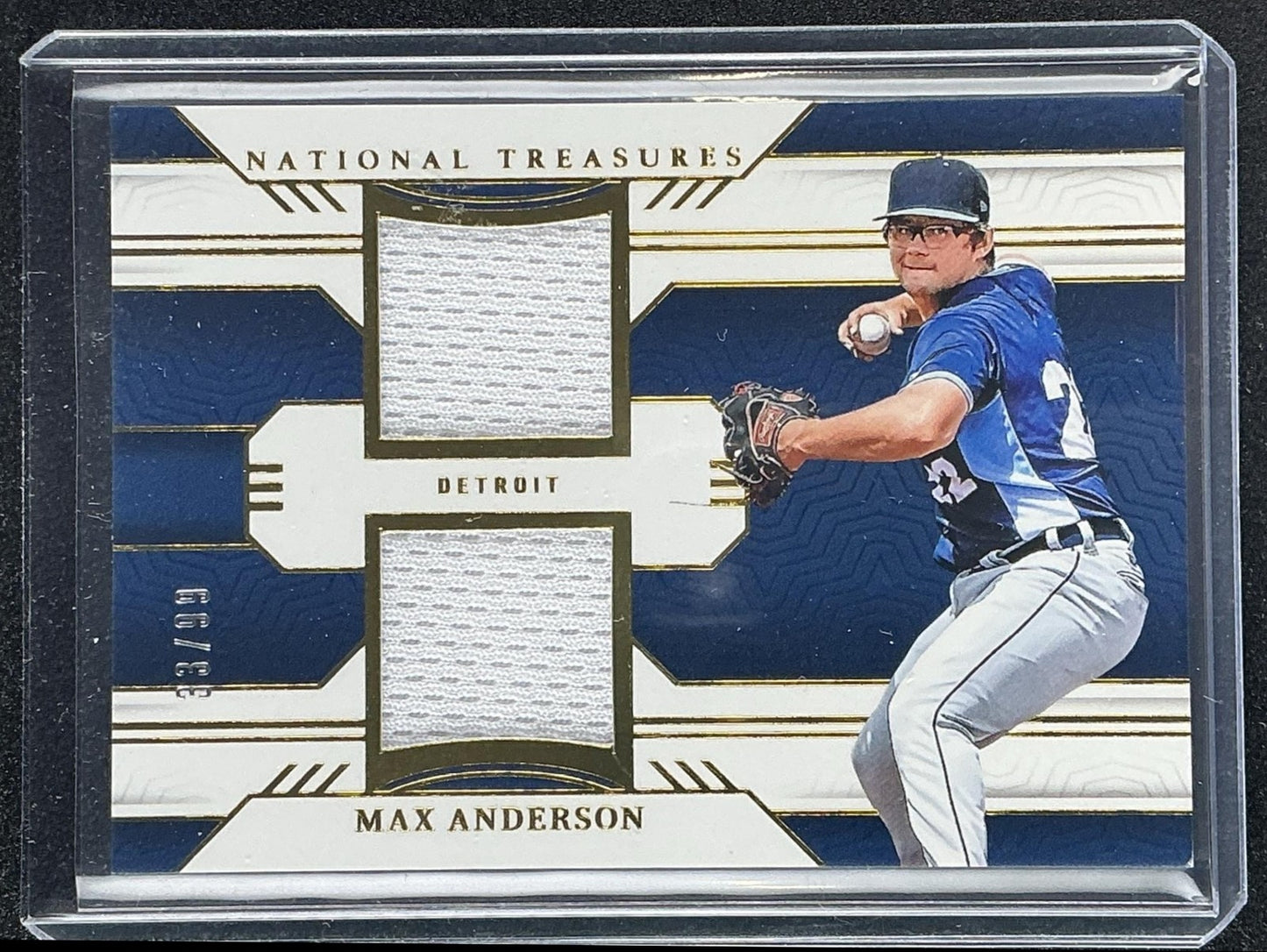 2024 Panini National Treasures Max Anderson #GSD-MA Game Gear Swatches Dual /99