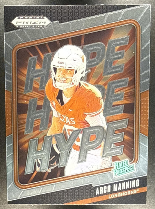 ARCH MANNING 2025 PANINI PRIZM DRAFT PICKS #18 HYPE LONGHORNS