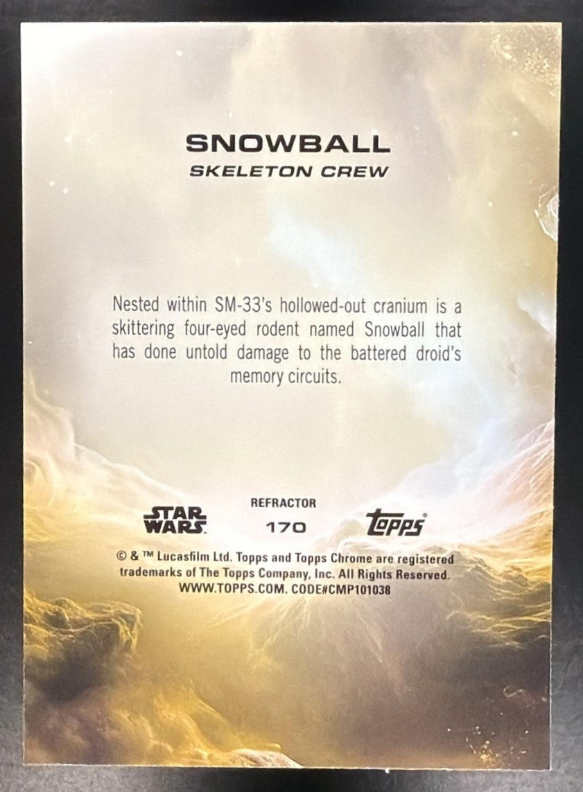 SNOWBALL 2025 TOPPS CHROME STAR WARS #170 RAINBOW REFRACTOR