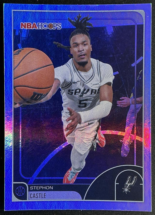 STEPHON CASTLE 2025-26 TOPPS HOOPS #47 RAINBOW FOIL SPURS