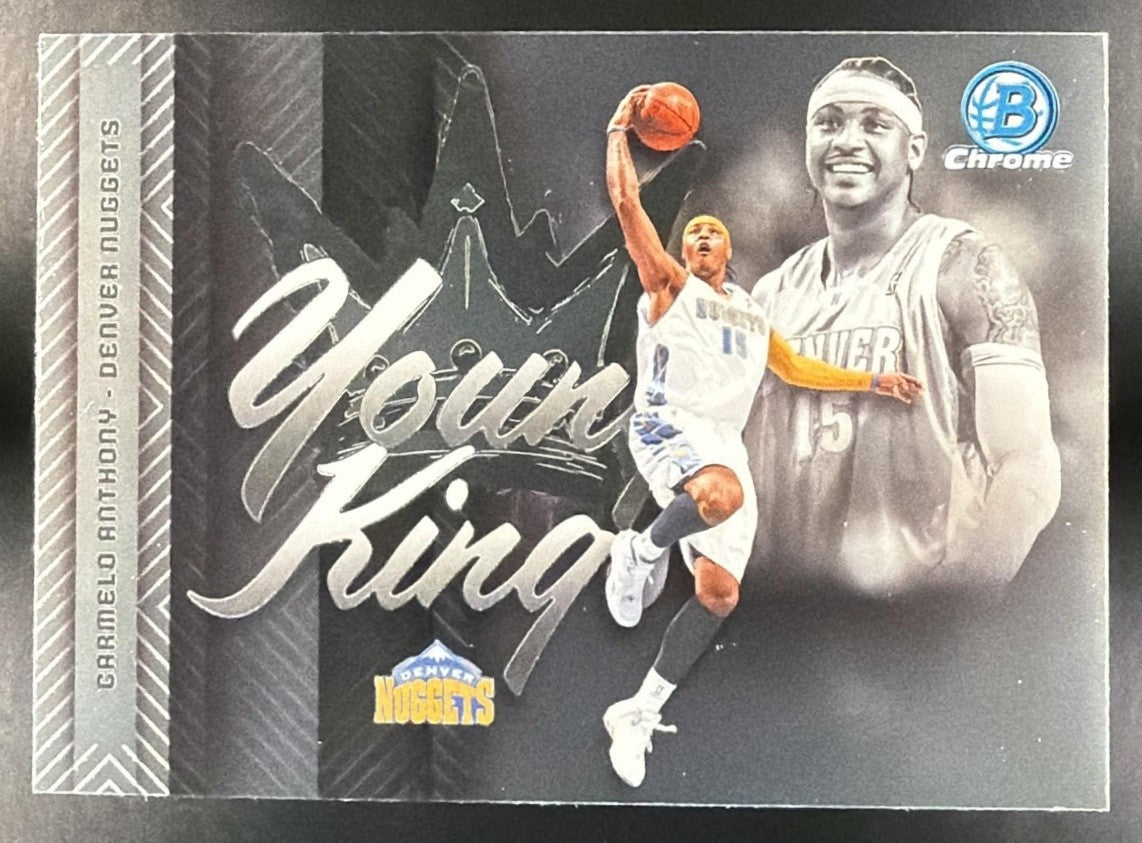 CARMELO ANTHONY 2025-26 BOWMAN #YK-22 CHROME YOUNG KINGS NUGGETS