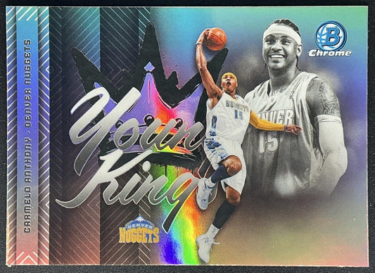 CARMELO ANTHONY 2025-26 BOWMAN #YK-22 CHROME YOUNG KINGS REFRACTOR NUGGETS
