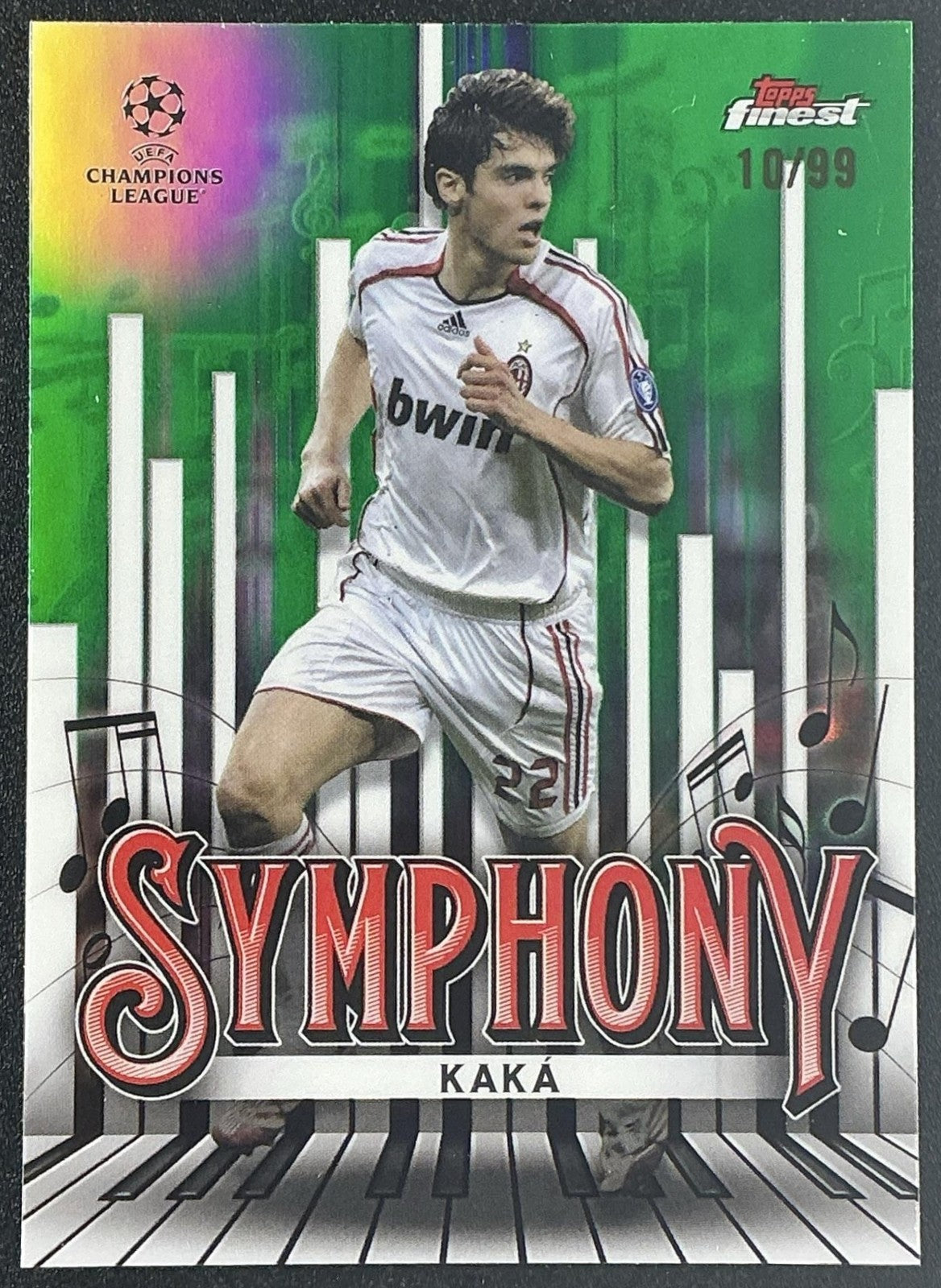2024 Topps Finest UEFA Club Competitions Kaka #SY-3 Symphony Green Refractor /99