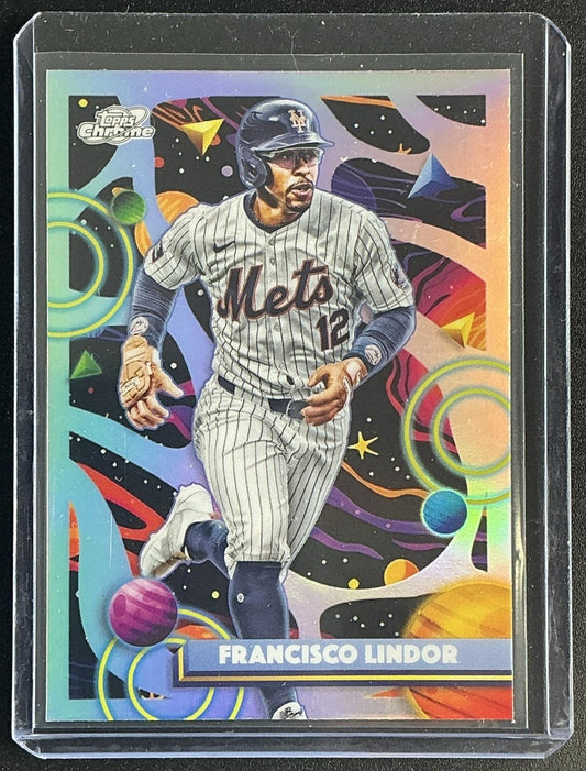 FRANCISCO LINDOR 2025 TOPPS COSMIC CHROME #106 REFRACTOR METS