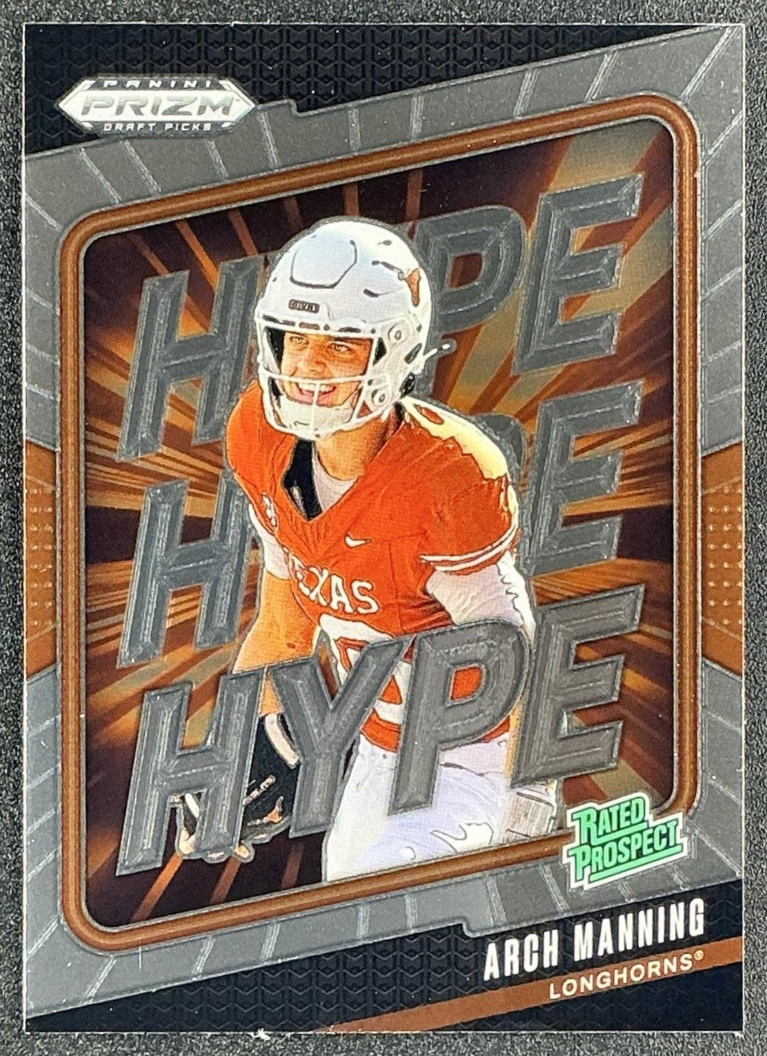 ARCH MANNING 2025 PANINI PRIZM DRAFT PICKS #18 HYPE LONGHORNS