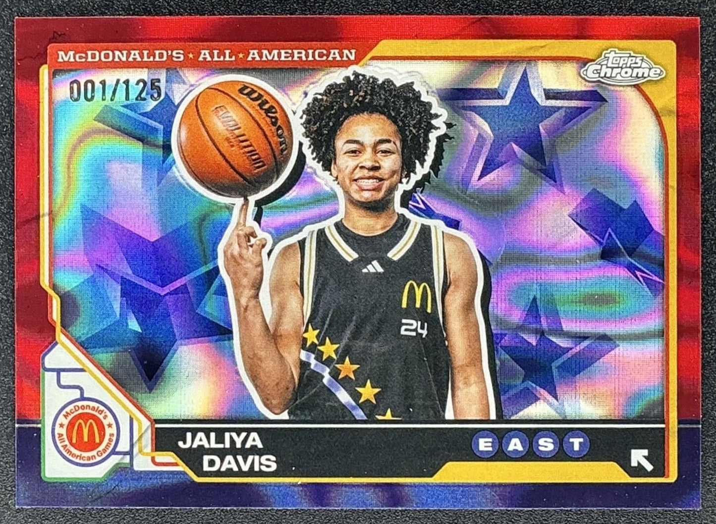 2025 Topps Chrome McDonald's Jaliya Davis #59 Red Lava Refractor /125