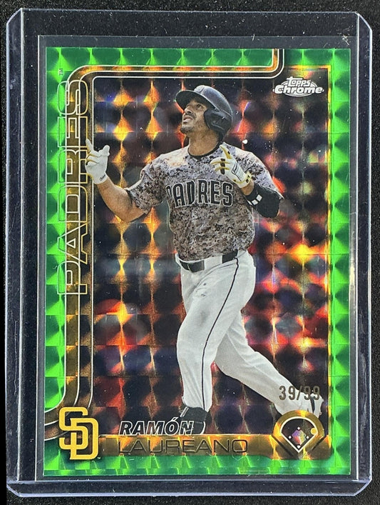2025 Topps Chrome Update Ramon Laureano #USC144 Green Geometric Refractor /99