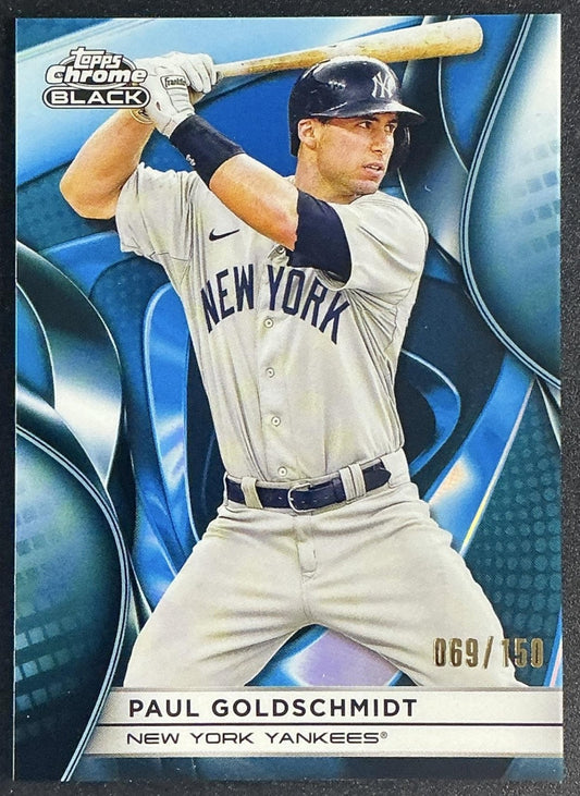 PAUL GOLDSCHMIDT 2025 TOPPS CHROME BLACK #146 BLUE REFRACTOR 69/150 YANKEES