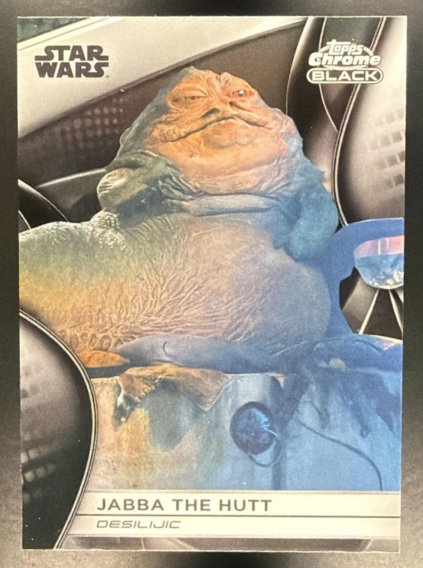 JABBA THE HUTT 2025 TOPPS STAR WARS SMUGGLERS OUTPOST #CB-32 CHROME BLACK