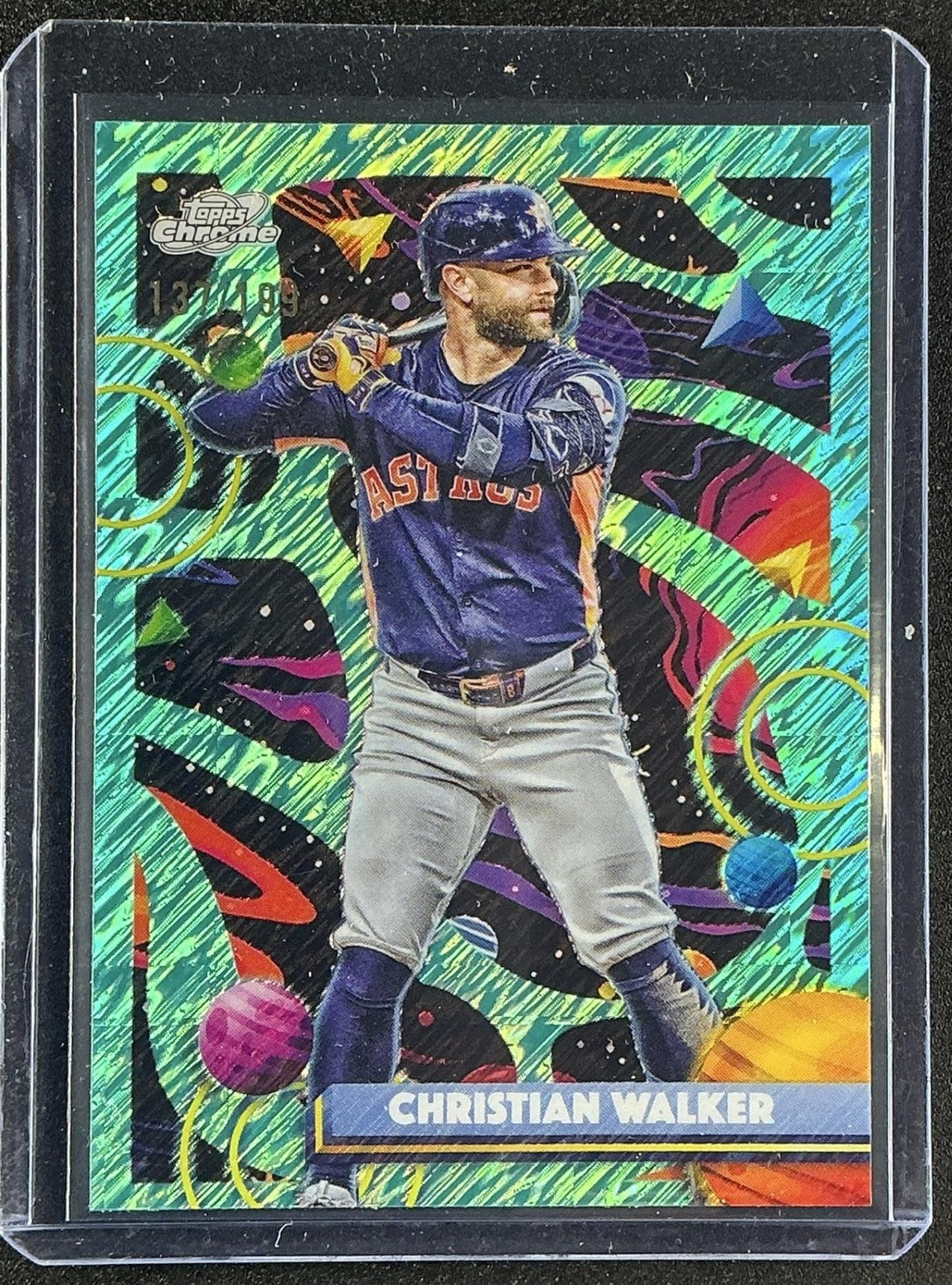 CHRISTIAN WALKER 2025 TOPPS COSMIC CHROME #33 AQUA EQUINOX REFRACTOR /199 ASTROS