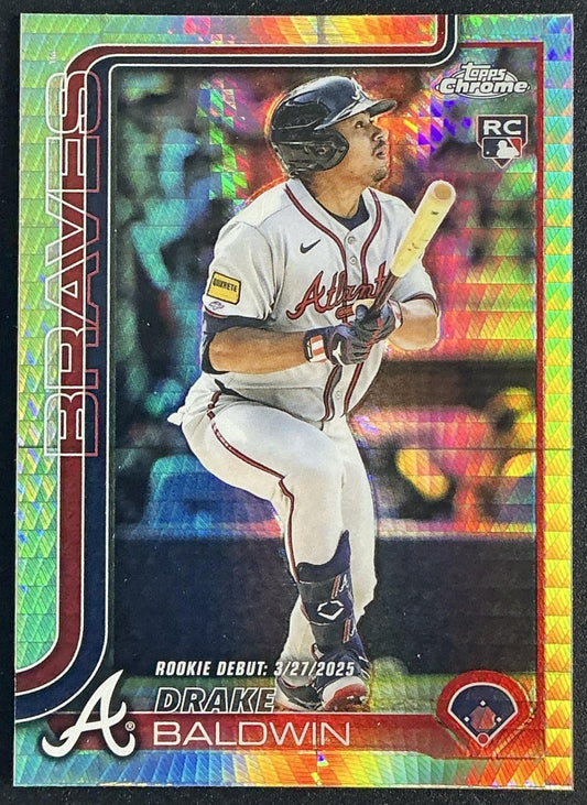 DRAKE BALDWIN 2025 TOPPS CHROME UPDATE #USC88 PRISM REFRACTOR RC BRAVES
