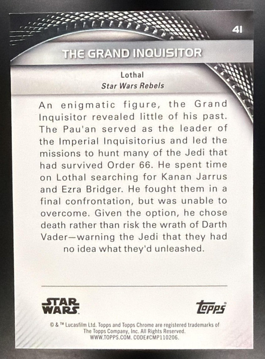 THE GRAND INQUISITOR 2025 TOPPS STAR WARS HYPERSPACE #41