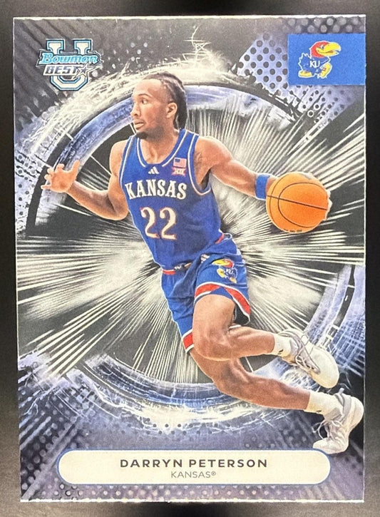 DARRYN PETERSON 2025-26 BOWMAN BEST UNIVERSITY #10 JAYHAWKS