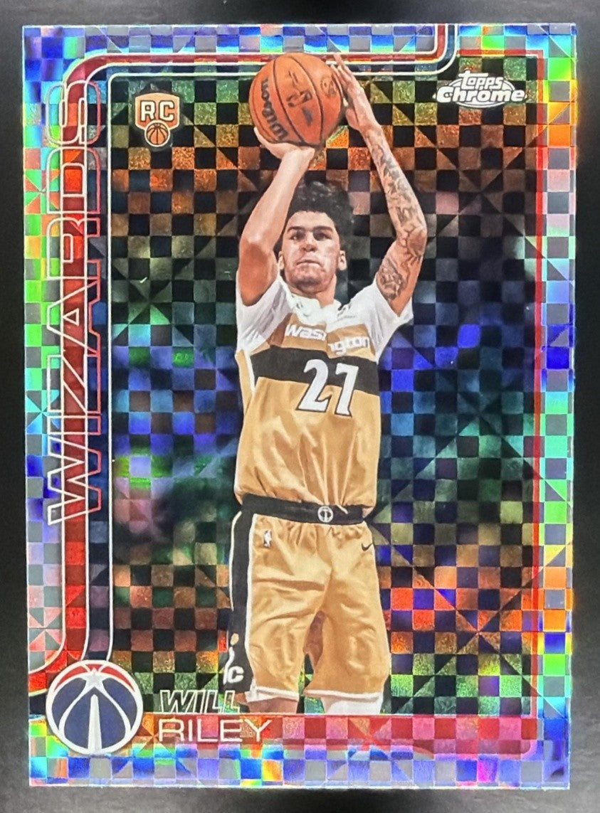 WILL RILEY 2025-26 TOPPS CHROME UPDATE #171 X-FRACTOR RC WIZARDS
