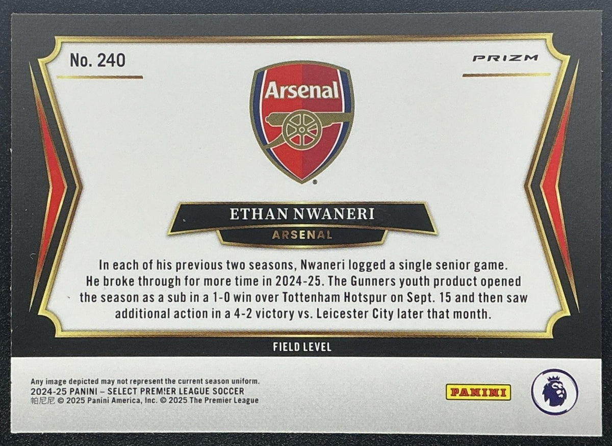2024 Panini Select Premier League Ethan Nwaneri #240 Field Level Red Ice