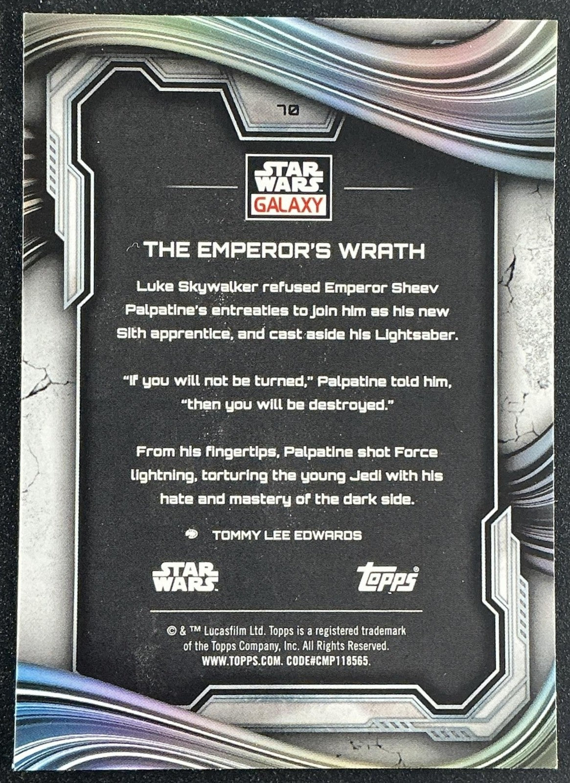 THE EMPEROR'S WRATH 2025 TOPPS CHROME STAR WARS GALAXY #70