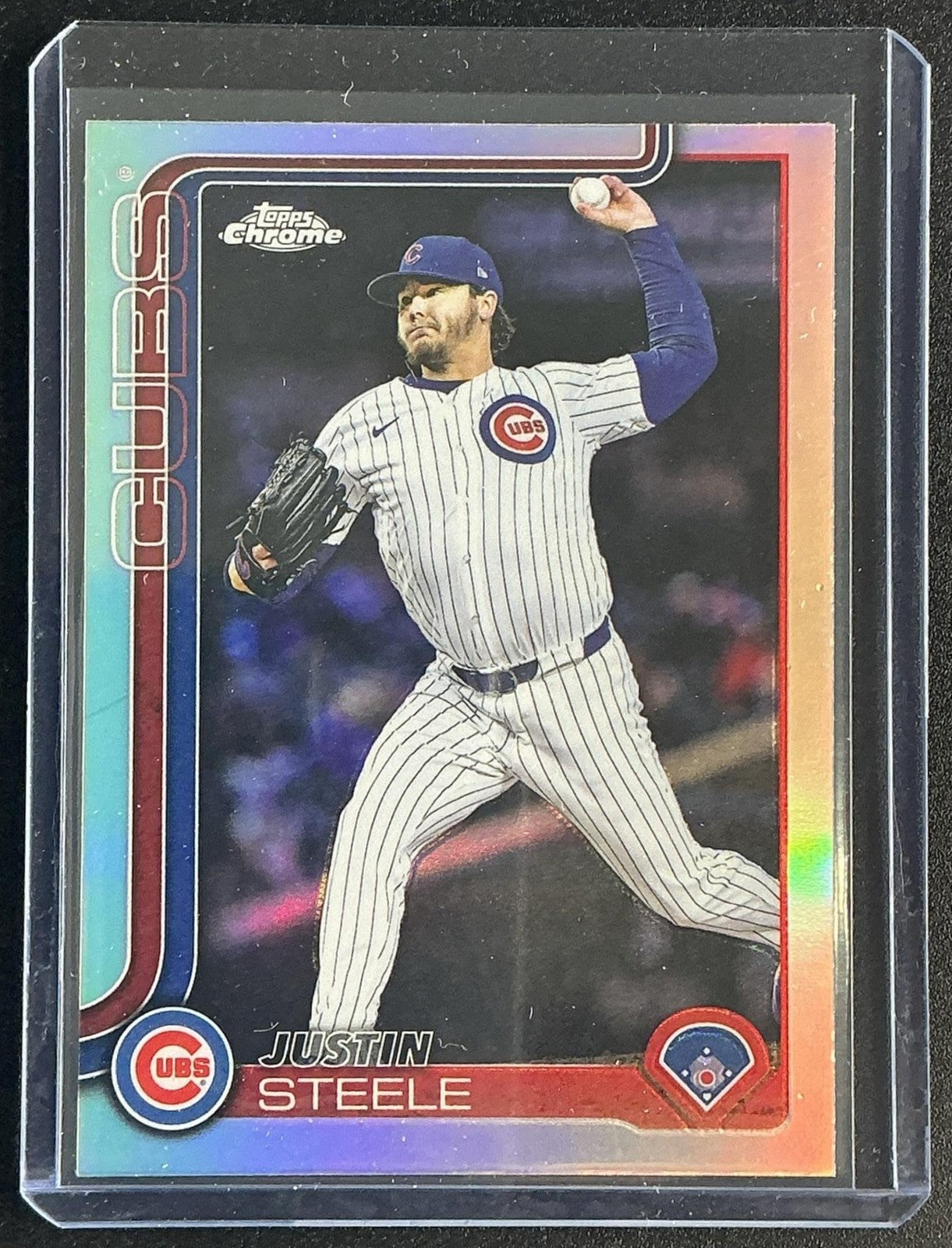 JUSTIN STEELE 2025 TOPPS CHROME UPDATE #USC3 REFRACTOR CUBS
