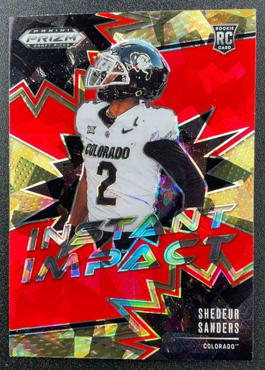 2025 Panini Prizm Draft Picks Shedeur Sanders #II-SSS Instant Impact Red Ice RC