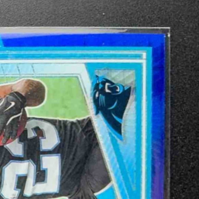 2025 Panini Donruss Optic Trevor Etienne #222 Rated Rookie Blue Hyper Prizm