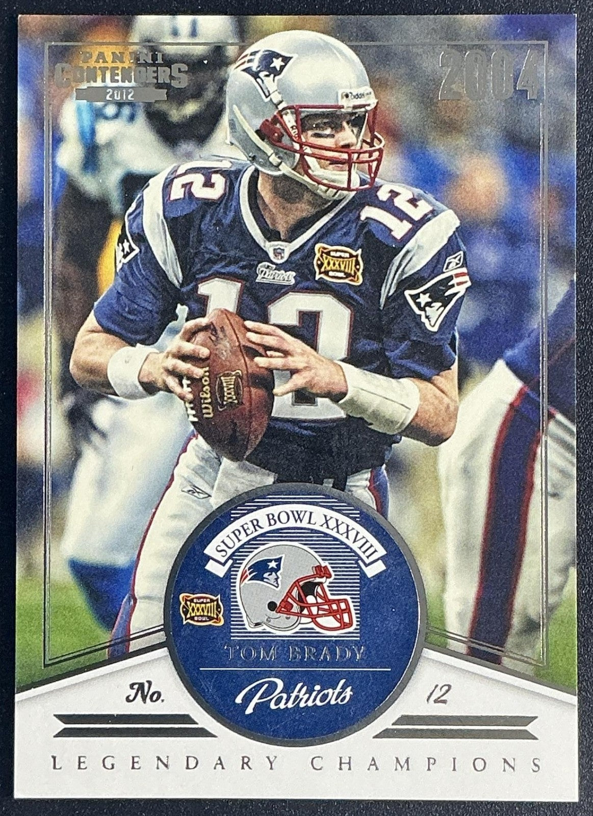 2012 PANINI CONTENDERS - LEGENDARY CHAMPIONS TOM BRADY #8, NEW ENGLAND PATRIOTS