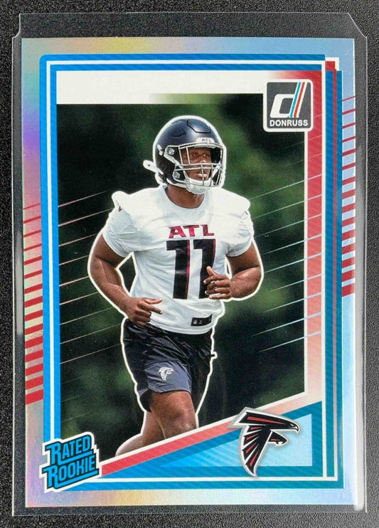 JALON WALKER 2025 PANINI DONRUSS #344 OPTIC RATED ROOKIE PREVIEW HOLO RC FALCONS