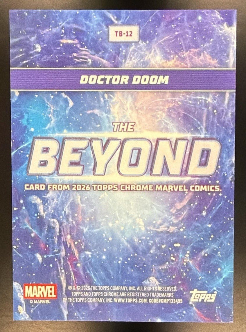 DOCTOR DOOM 2026 TOPPS CHROME MARVEL COMICS #TB-12 THE BEYOND