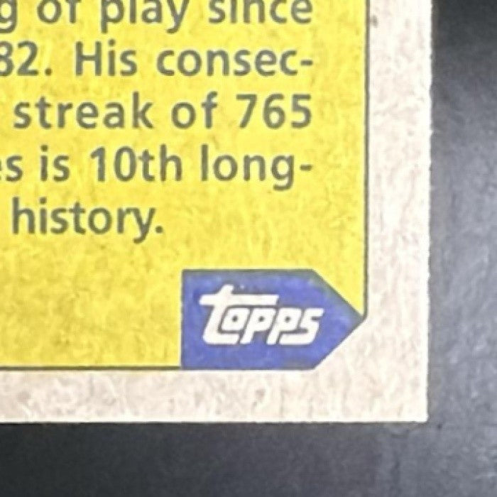 CAL RIPKEN 1987 TOPPS #609 ALL-STAR LEAGUE LEADERS ORIOLES