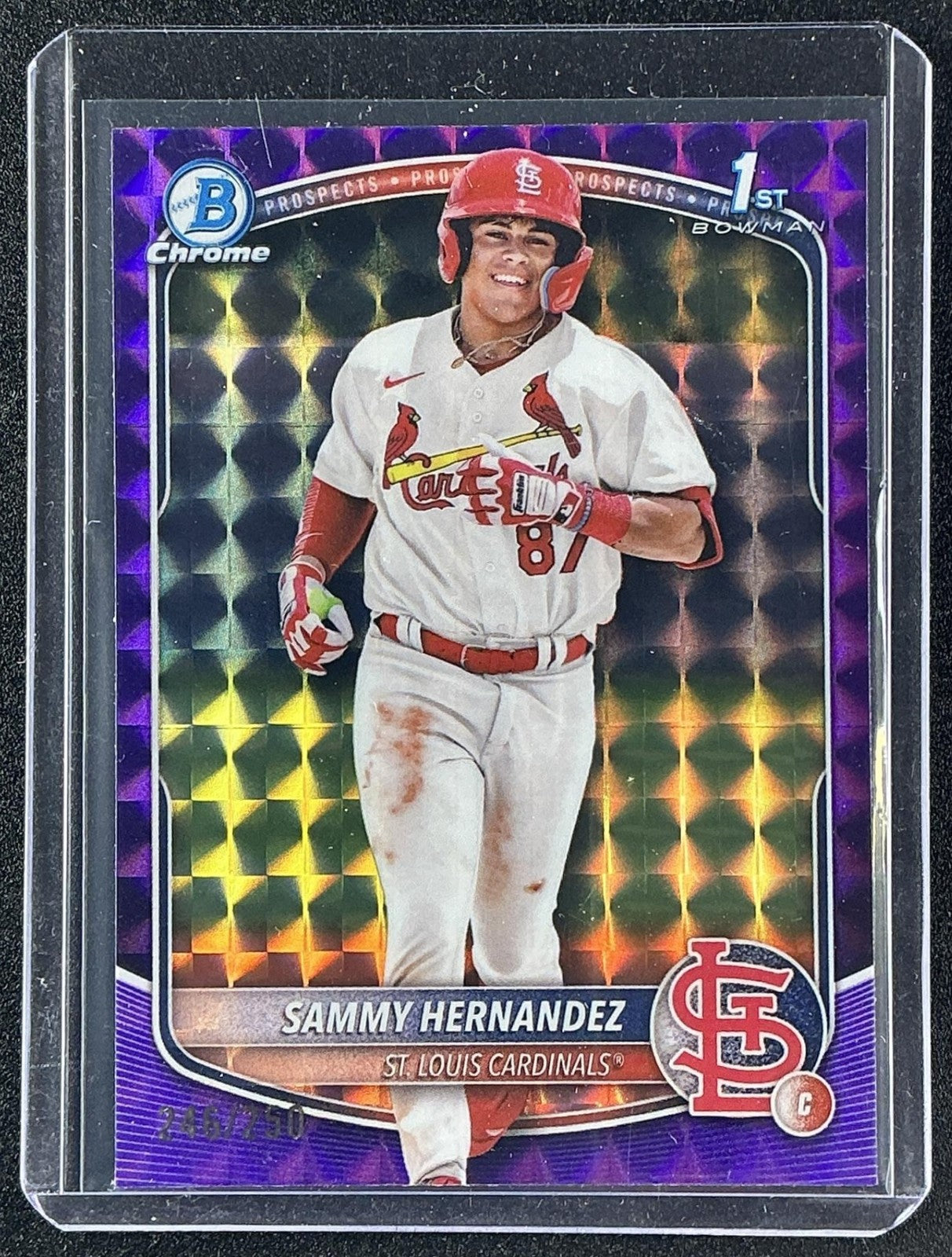2025 Bowman Sammy Hernandez #BCP-66 Chrome Purple Geometric Refractor /250 1st