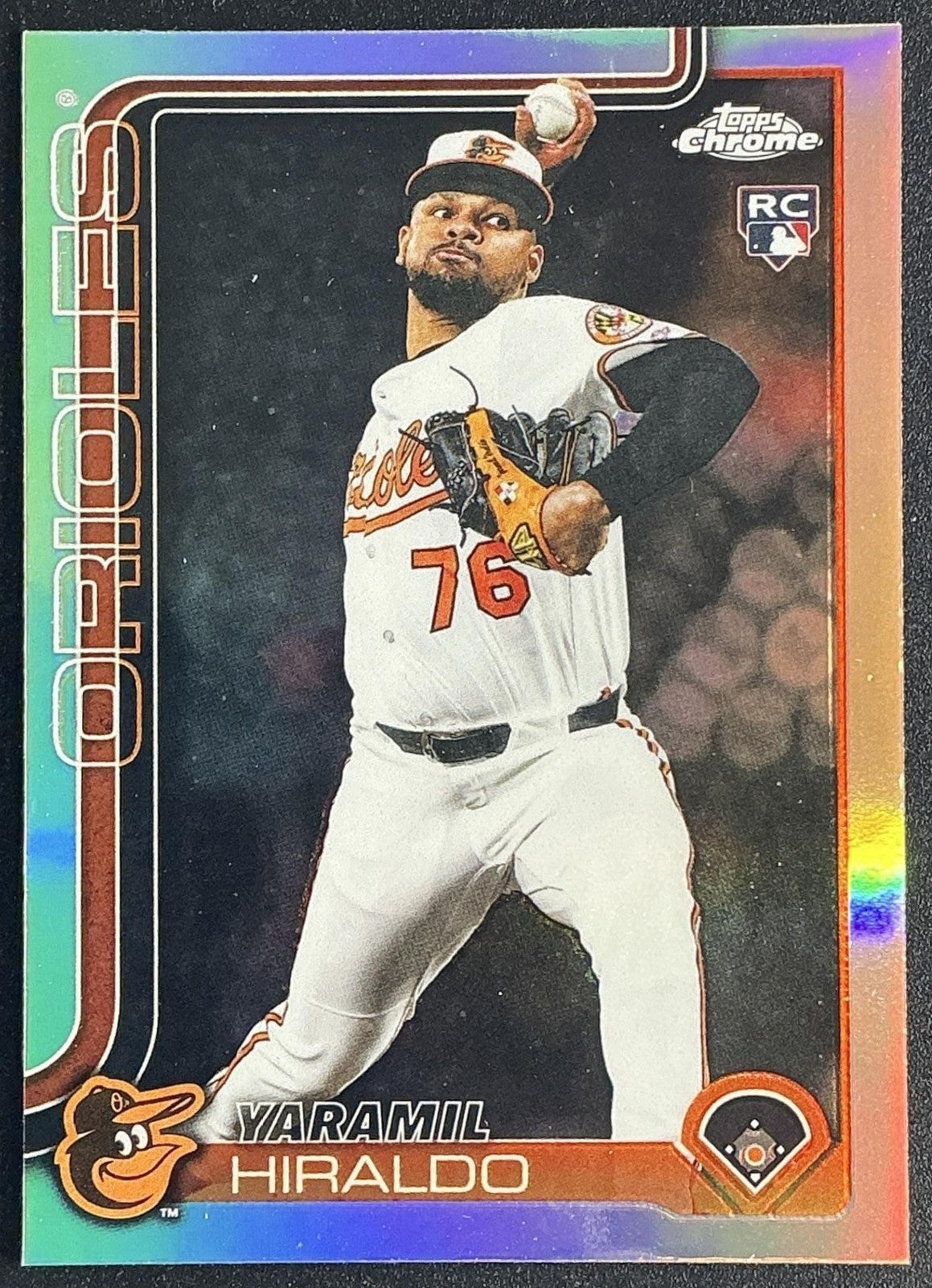 YARAMIL HIRALDO 2025 TOPPS CHROME UPDATE #USC78 REFRACTOR RC ORIOLES
