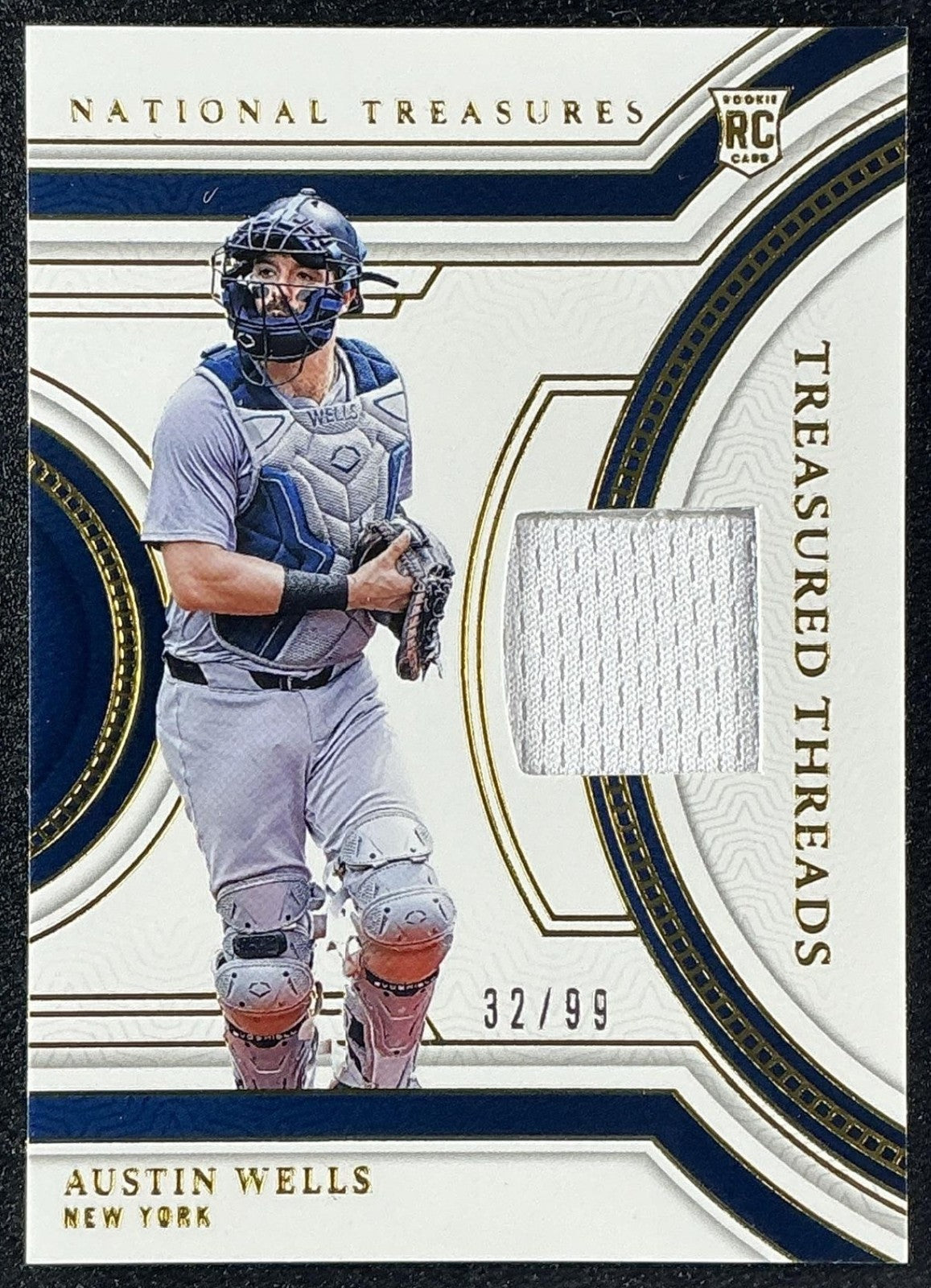 2024 Panini National Treasures Austin Wells #TT-AW Treasured Threads /99 MEM RC
