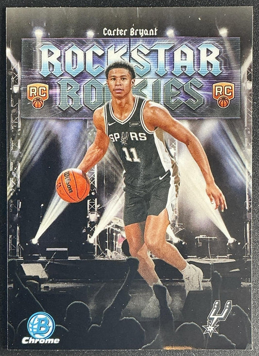 CARTER BRYANT 2025-26 BOWMAN #RR-14 CHROME ROCKSTAR ROOKIES RC SPURS