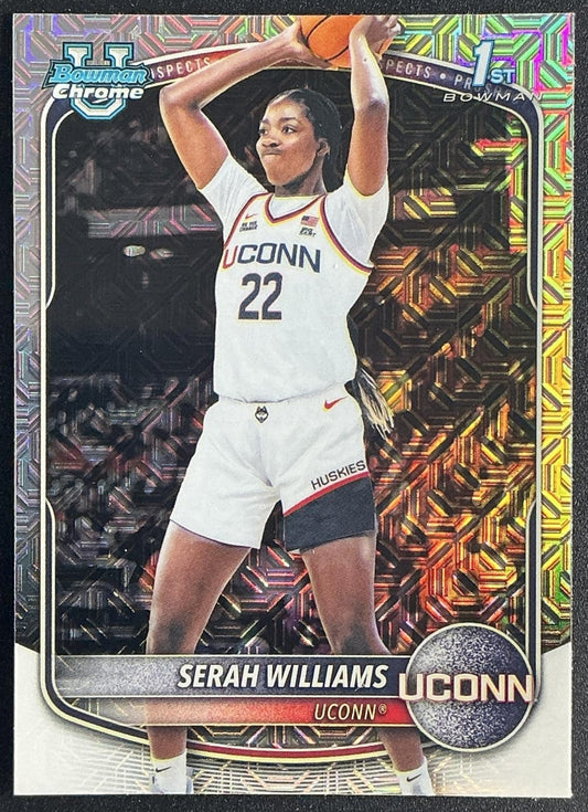 SERAH WILLIAMS 2025-26 BOWMAN #BCP-31 CHROME MOJO REFRACTOR 1ST PROSPECT HUSKIES
