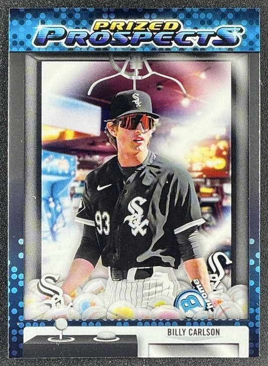 BILLY CARLSON 2025 BOWMAN DRAFT #PP-6 CHROME PRIZED PROSPECTS WHITE SOX