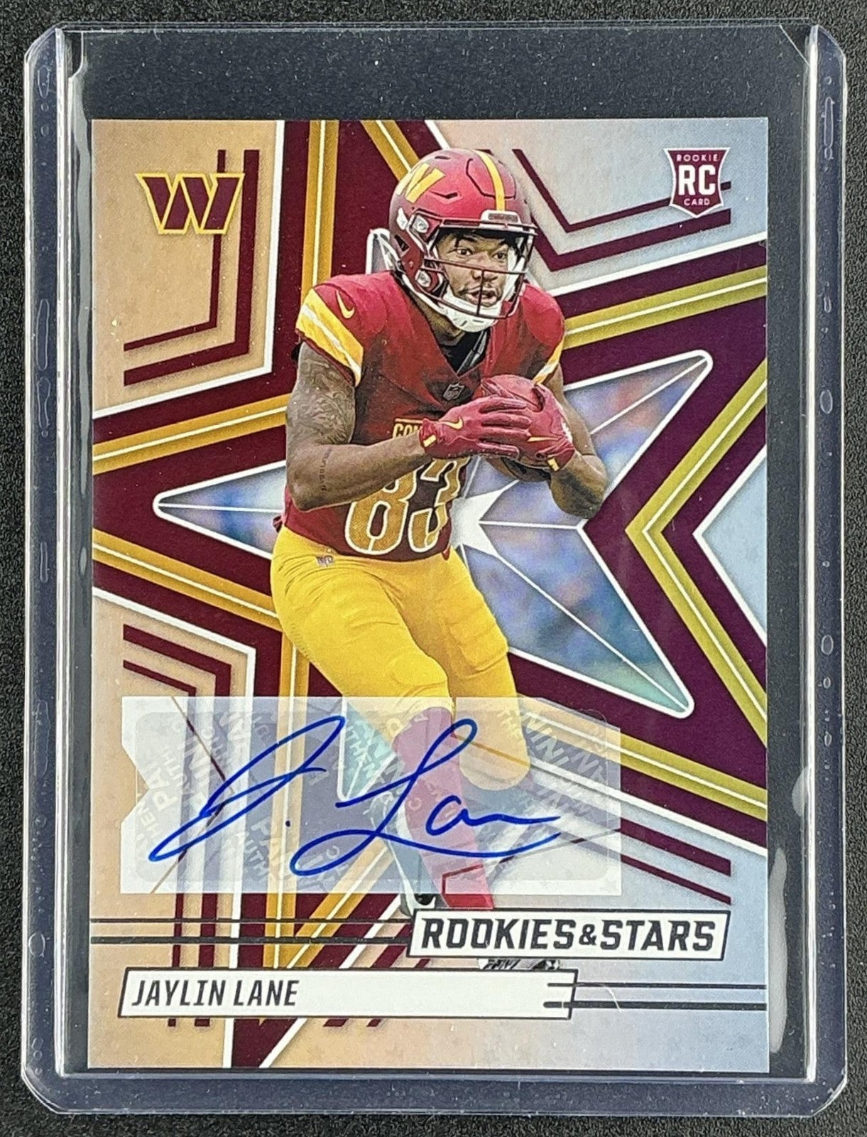 JAYLIN LANE 2025 PANINI ROOKIES & STARS #140 SIGNATURES RC AUTO COMMANDERS