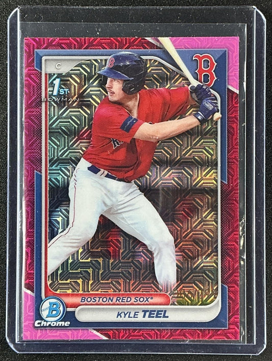 2024 Bowman Mega Box Kyle Teel #BCP-48 Chrome Prospects Mojo Pink Refractor /199