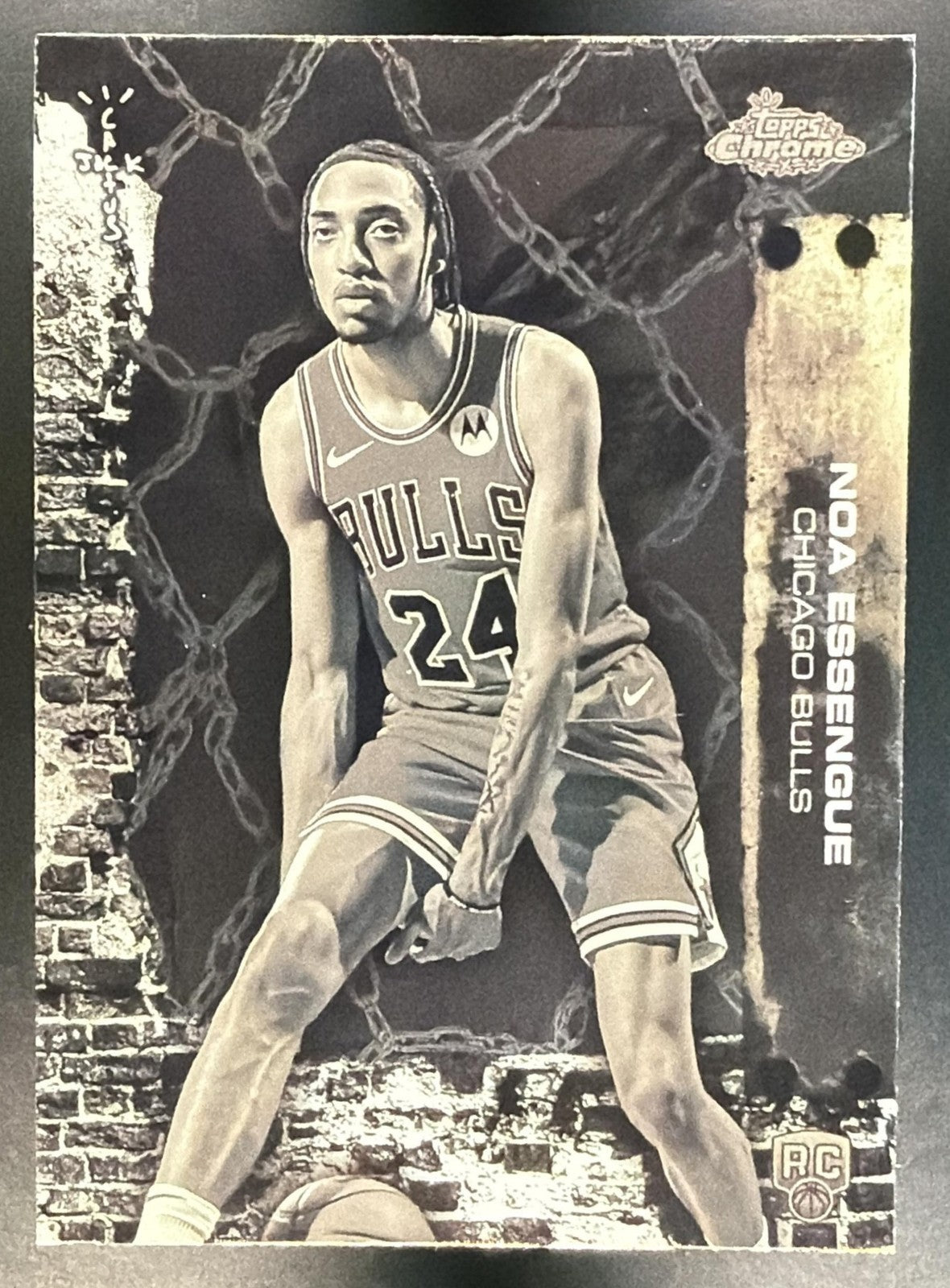 NOA ESSENGUE 2025-26 TOPPS CHROME X CACTUS JACK #72 RC BULLS