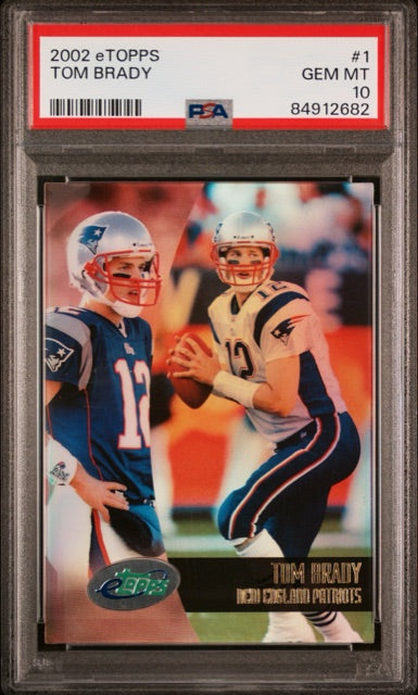 Tom Brady 2002 eTopps #1 PSA 10 GEM MT