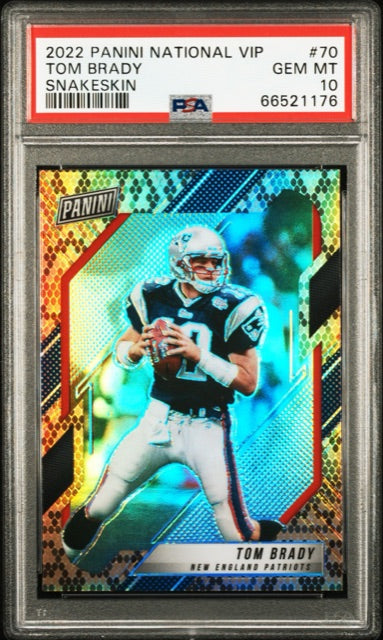 Tom Brady 2022 Panini National VIP Snakeskin #70 PSA 10 GEM MT