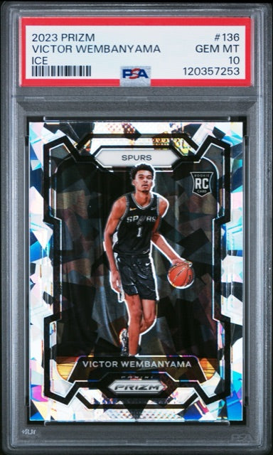 Victor Wembanyama 2023 Prizm Ice #136 PSA 10 GEM MT